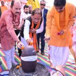 नीलकंठेश्वर महादेव मंदिर के प्राण-प्रतिष्ठा समारोह में मुख्यमंत्री श्री विष्णु देव साय हुए शामिल